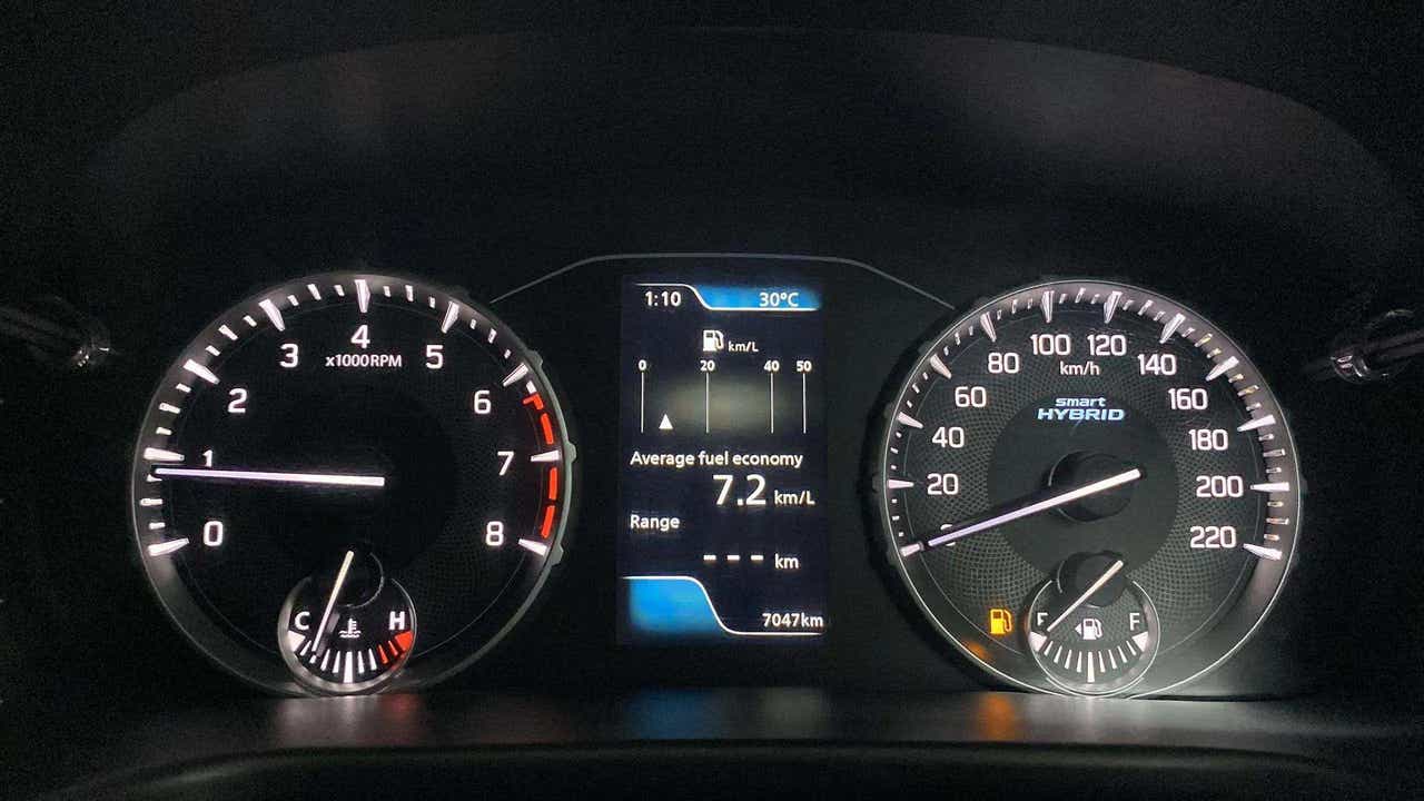 Instrument cluster view of a Maruti Suzuki Brezza
