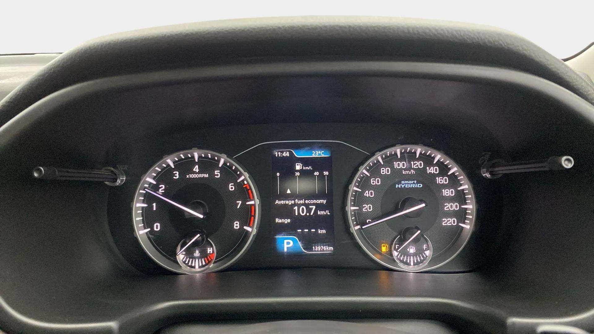 Instrument cluster of a Maruti Suzuki Brezza