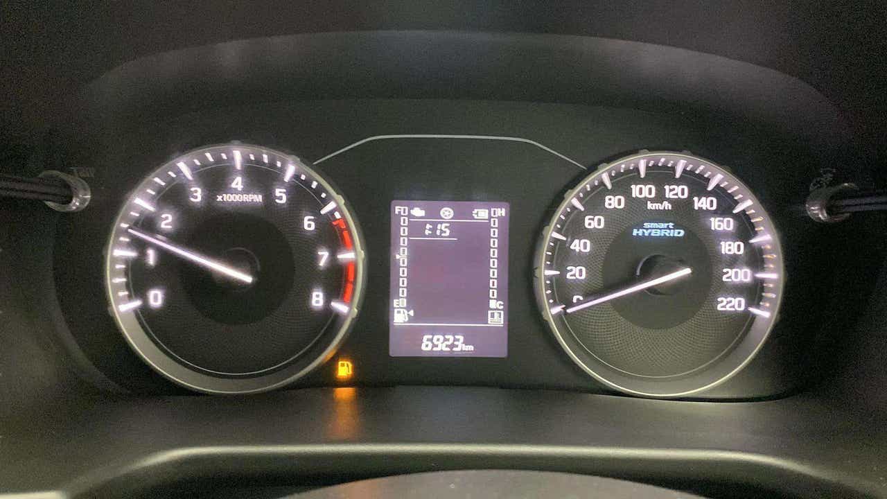 Instrument cluster view of a Maruti Suzuki Brezza