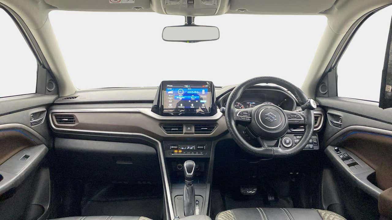 Interior dashboard view of a Maruti Suzuki Brezza