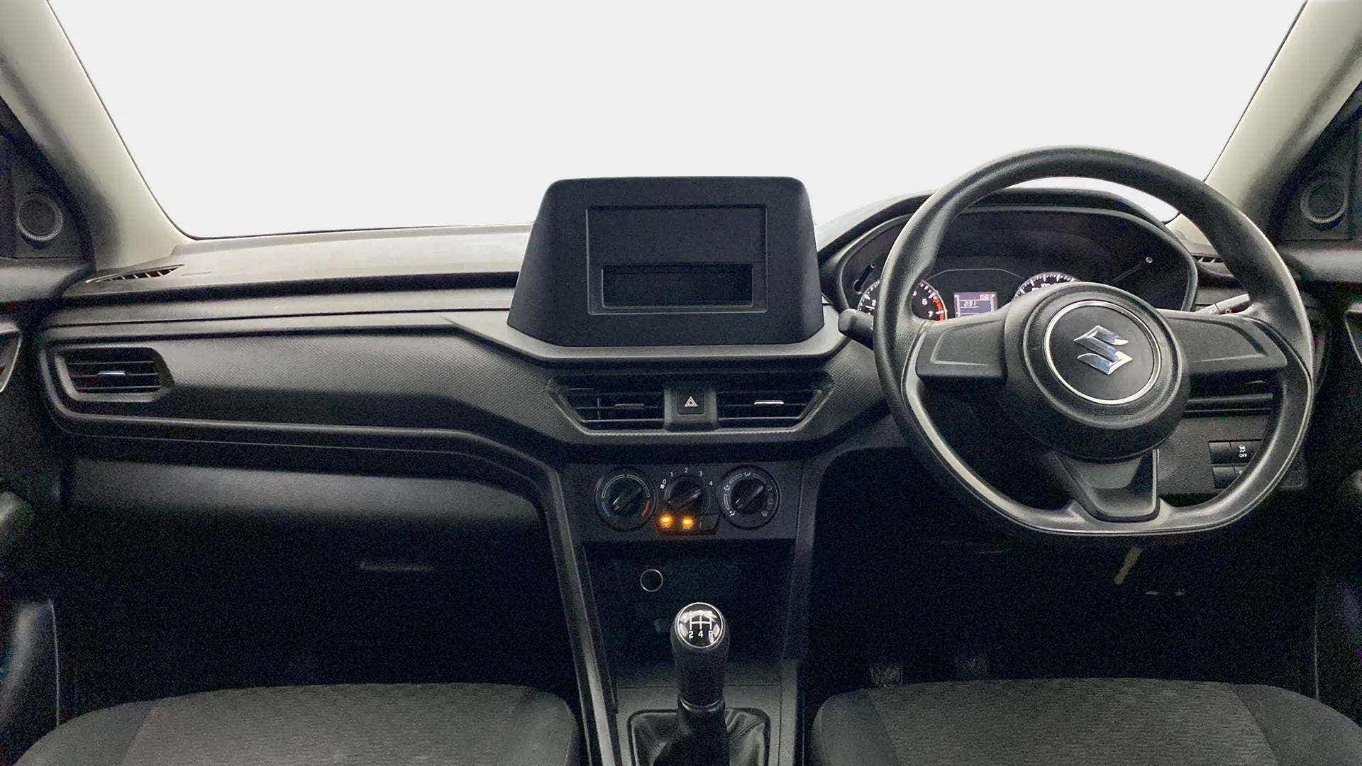Interior dashboard view of a Maruti Suzuki Brezza