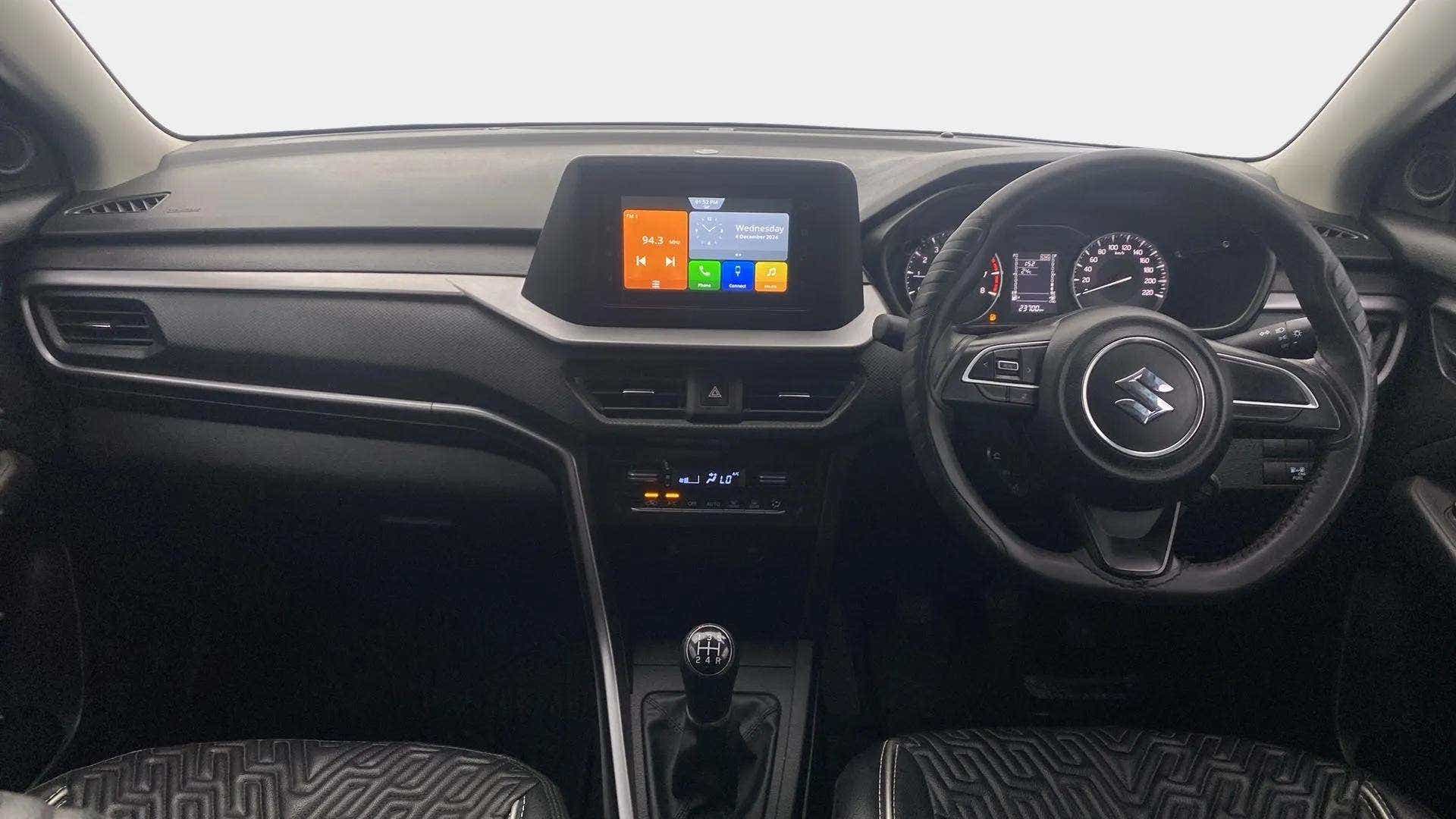 Interior dashboard of a Maruti Suzuki Brezza