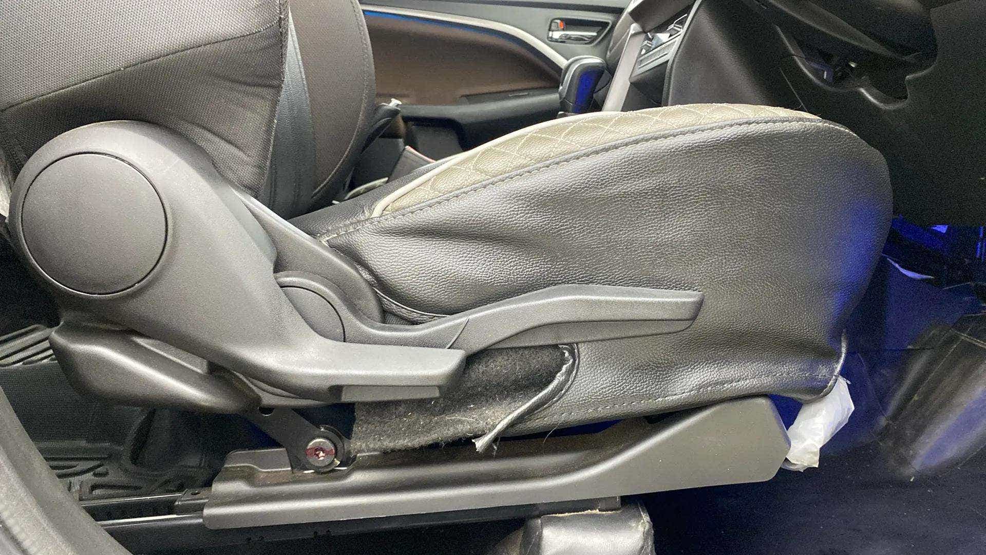 Front seat adjustment lever of a Maruti Suzuki Brezza