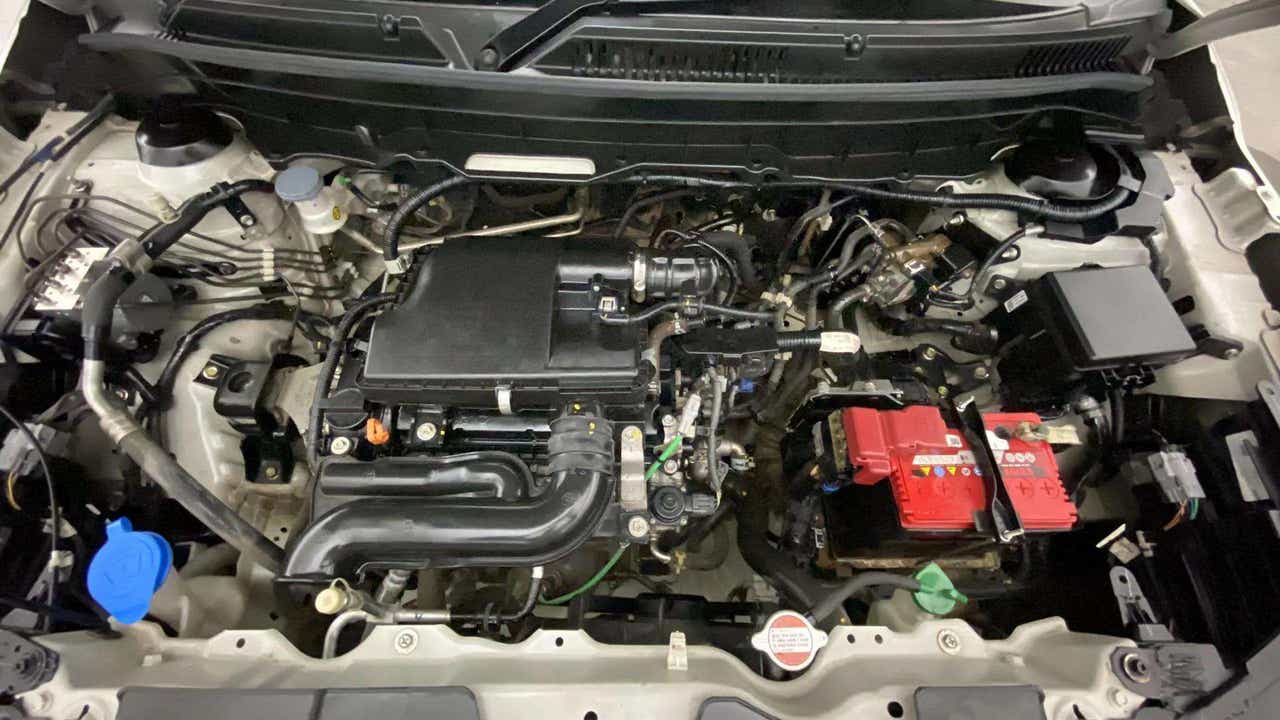 Engine bay of a Maruti Suzuki Brezza