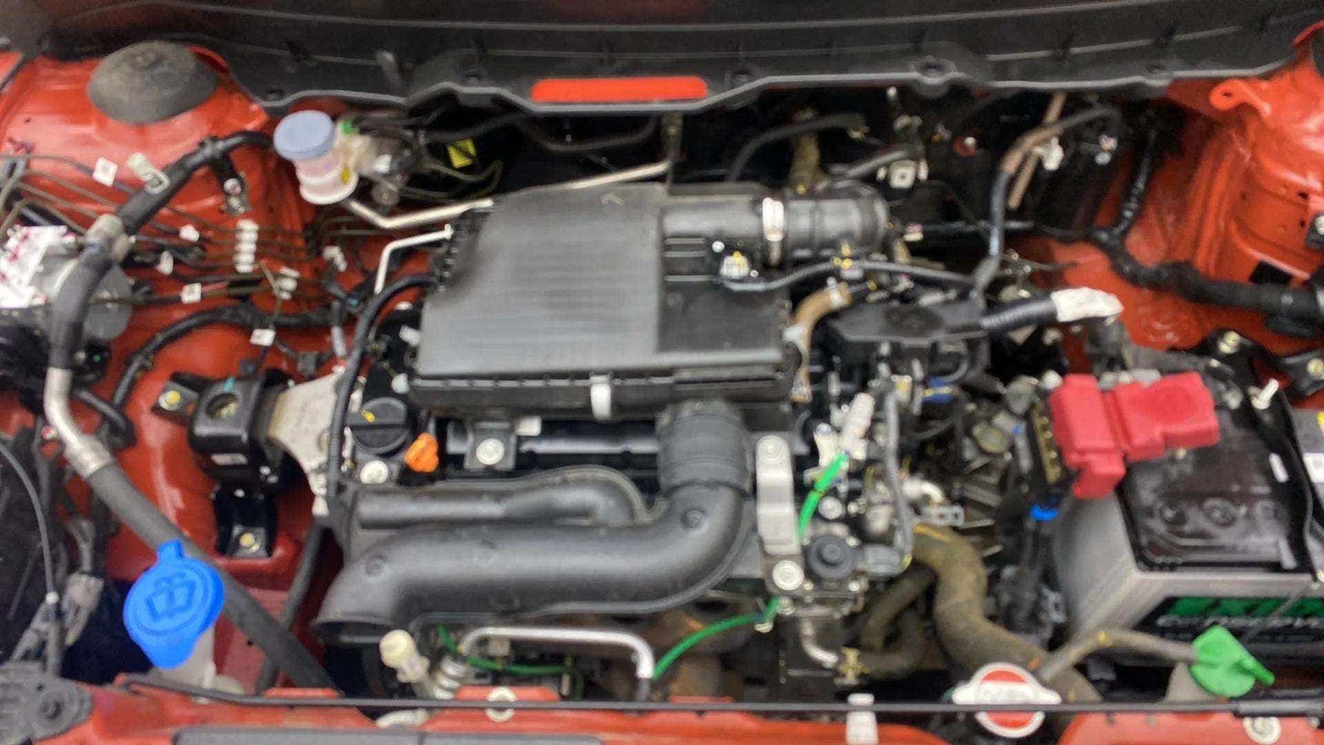 Engine bay of a Maruti Suzuki Brezza