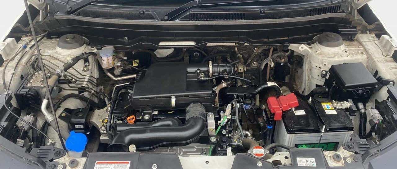 Engine bay of a Maruti Suzuki Brezza