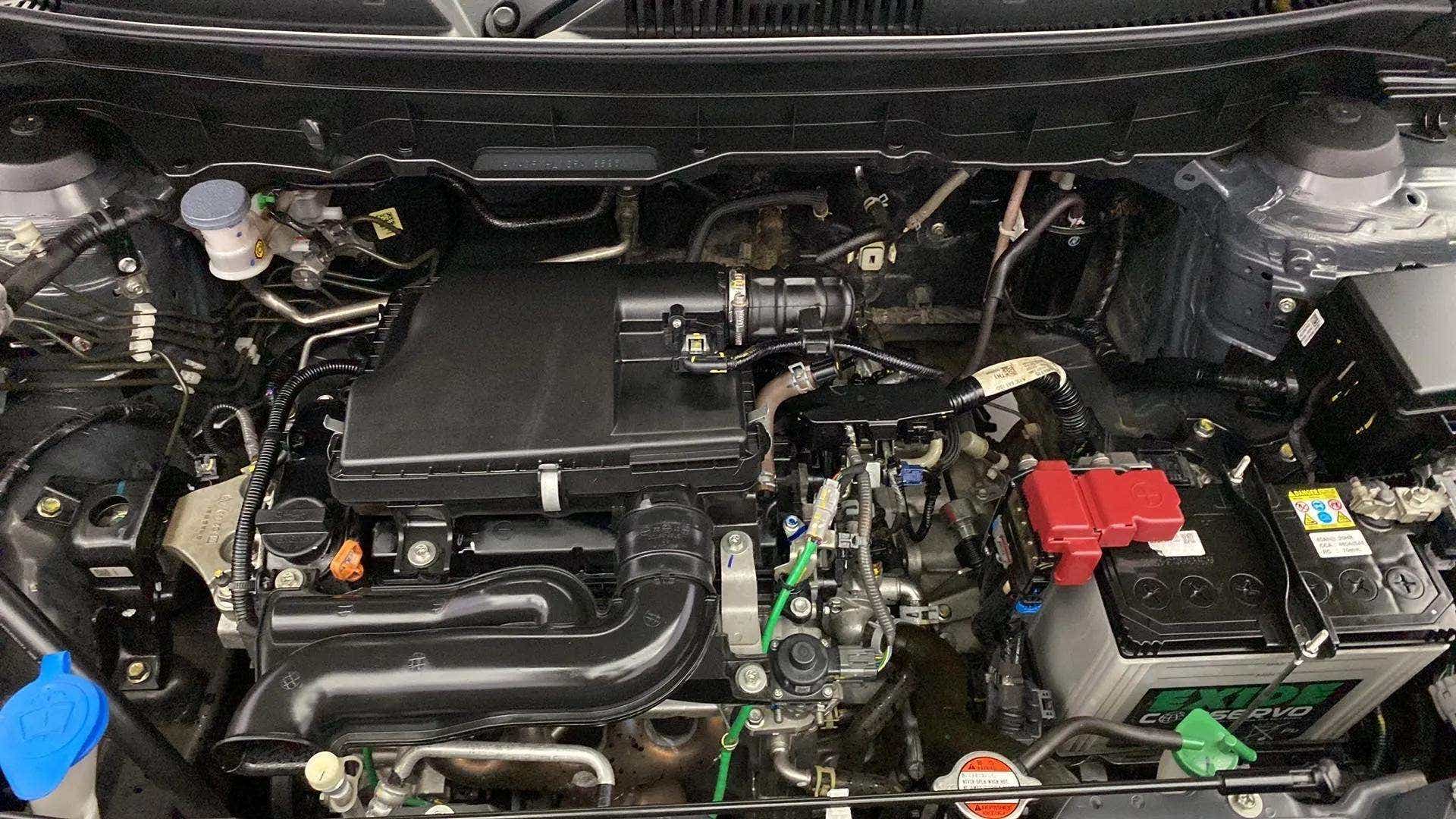 Engine bay of a Maruti Suzuki Brezza