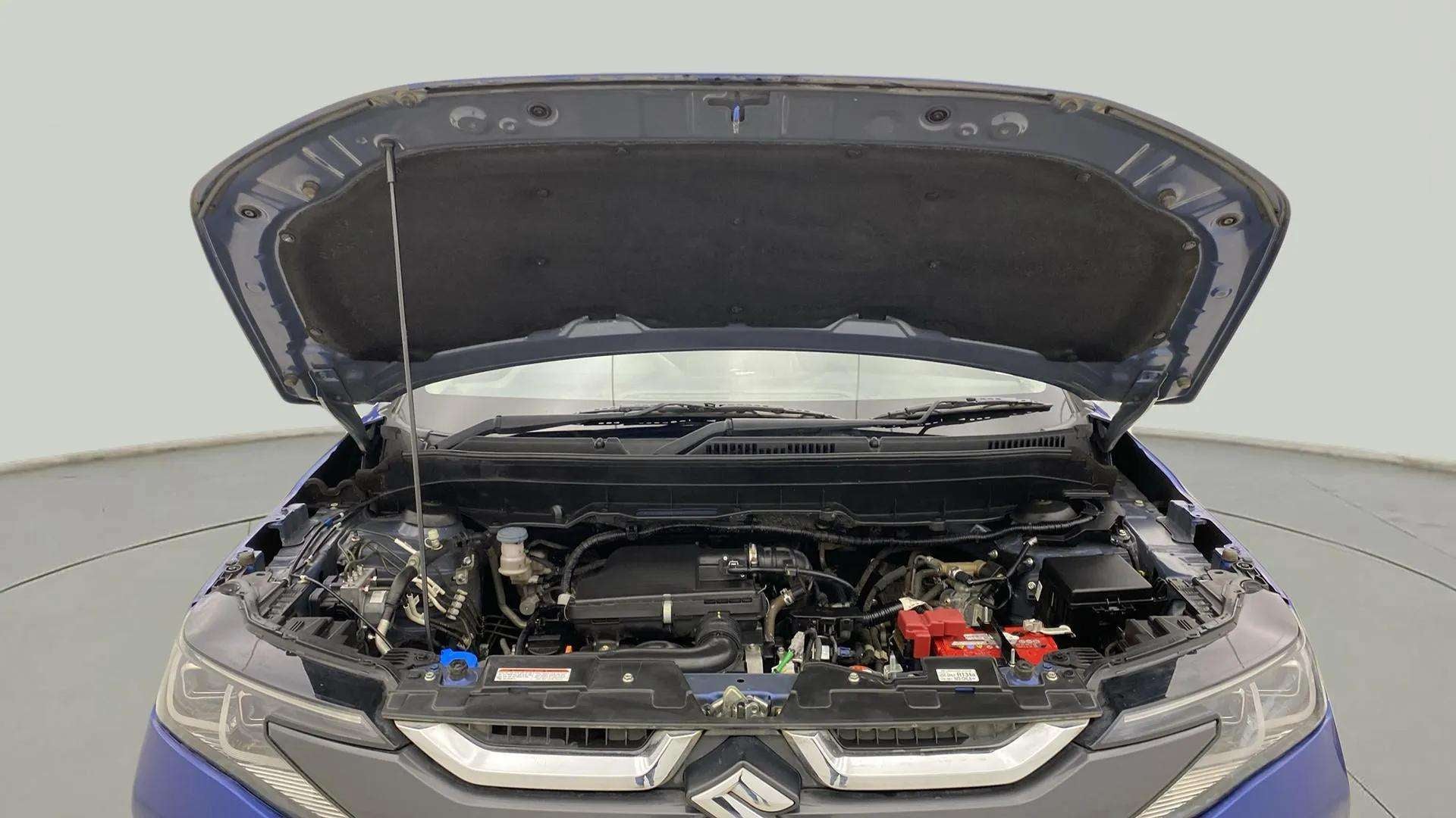 Engine bay of a Maruti Suzuki Brezza