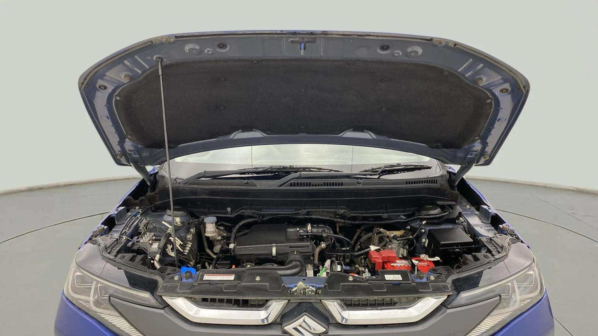 Engine bay of a Maruti Suzuki Brezza
