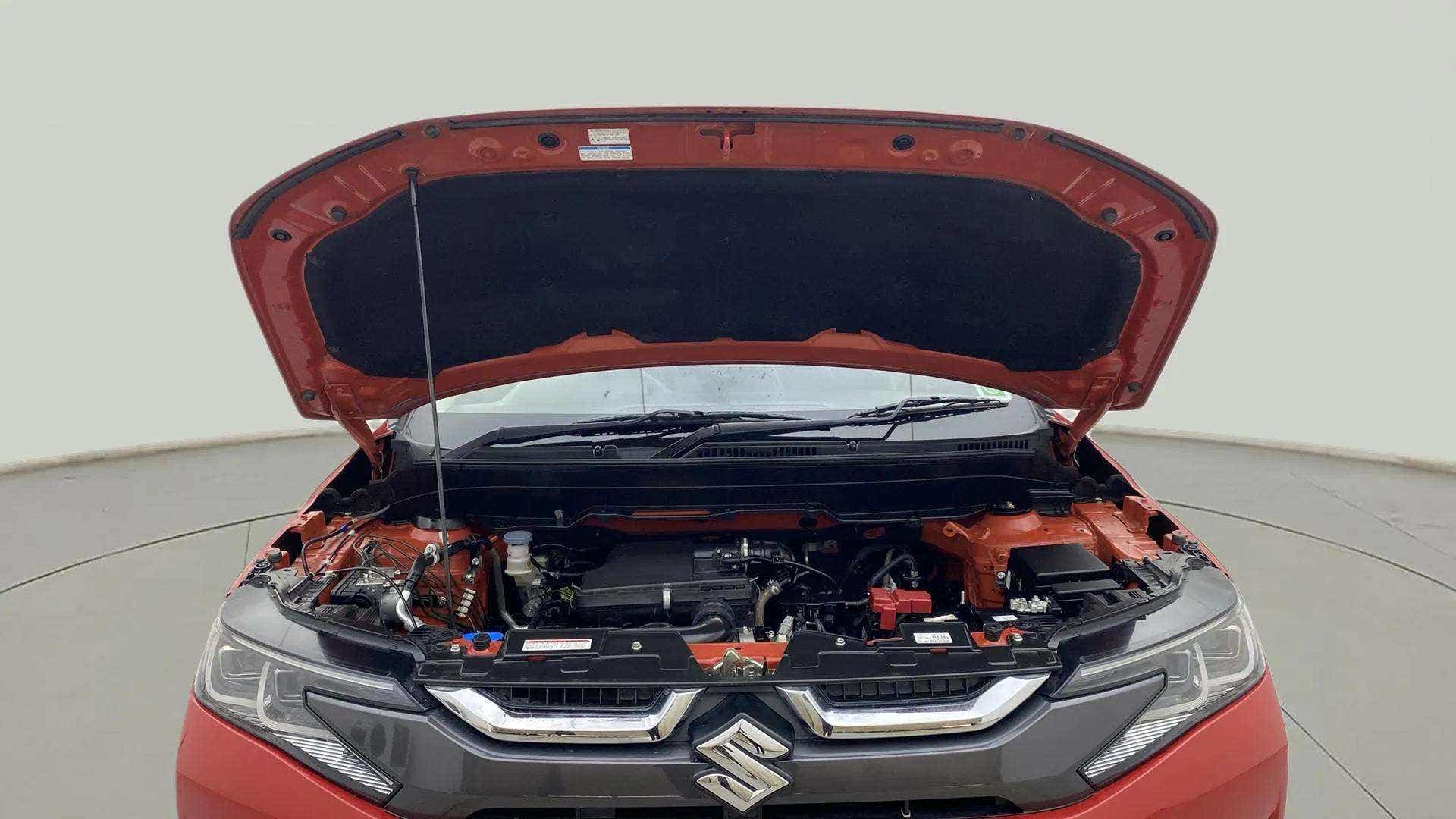 Engine bay view of a Maruti Suzuki Brezza