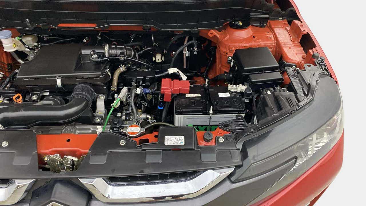 Engine bay of a Maruti Suzuki Brezza