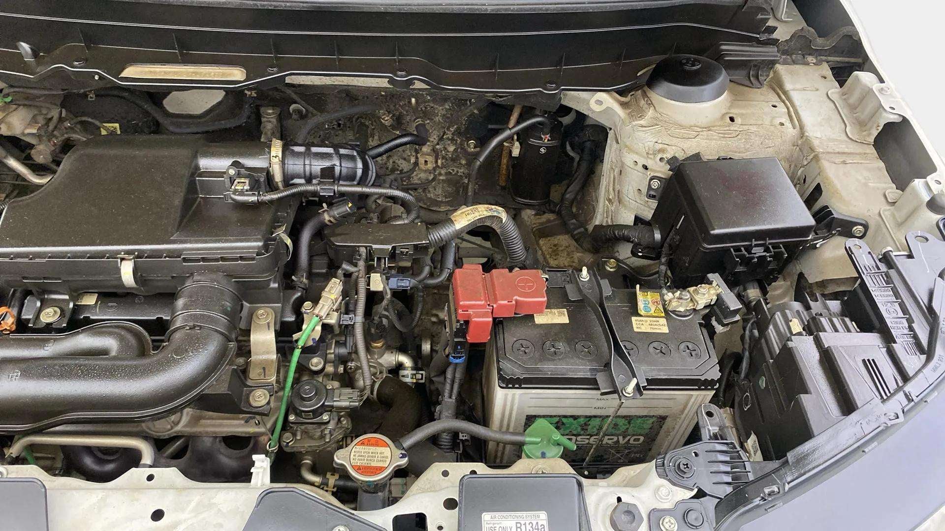Engine bay of a Maruti Suzuki Brezza