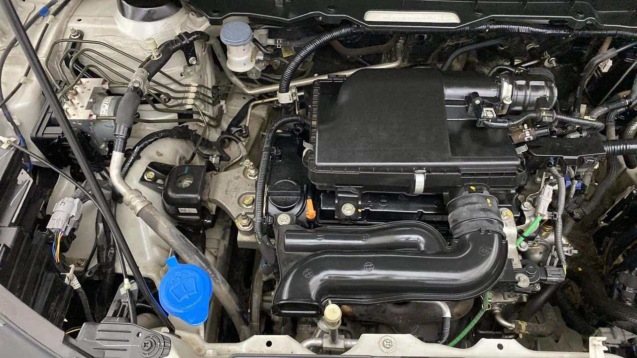 Engine bay of a Maruti Suzuki Brezza
