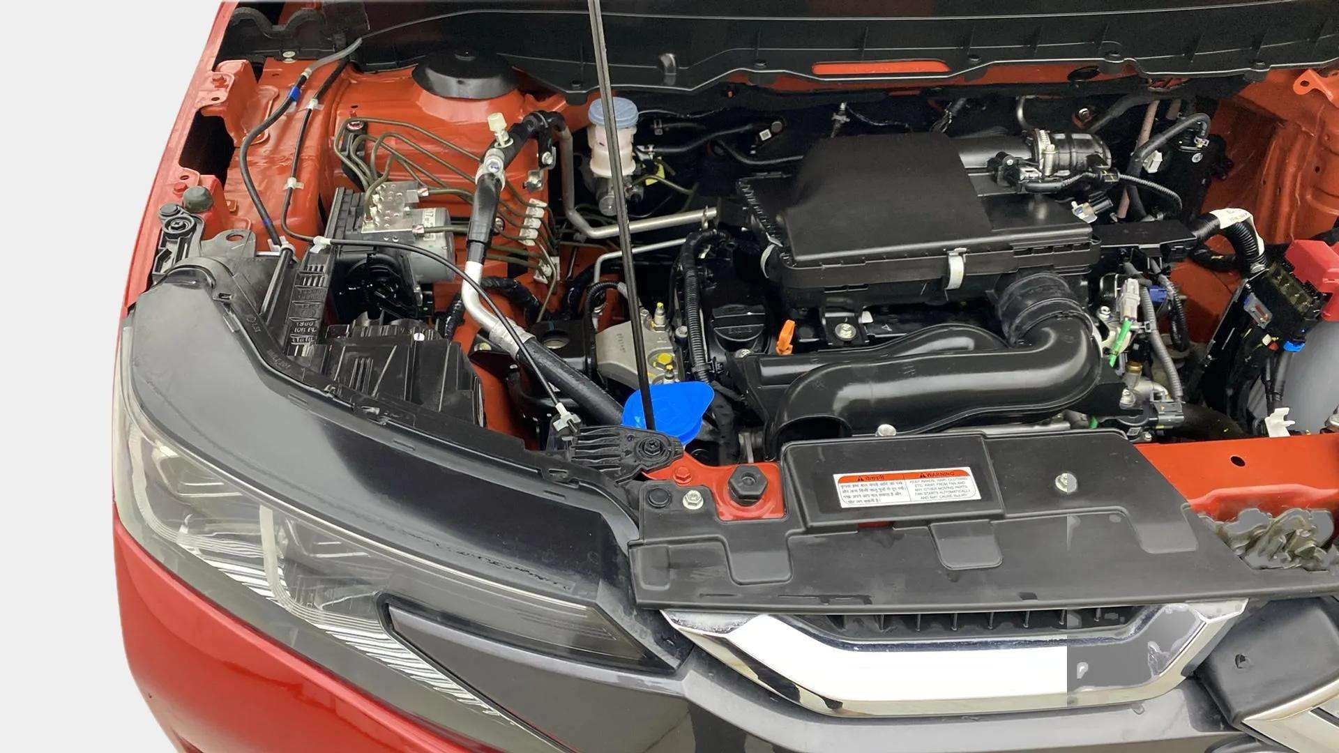 Engine bay view of a Maruti Suzuki Brezza
