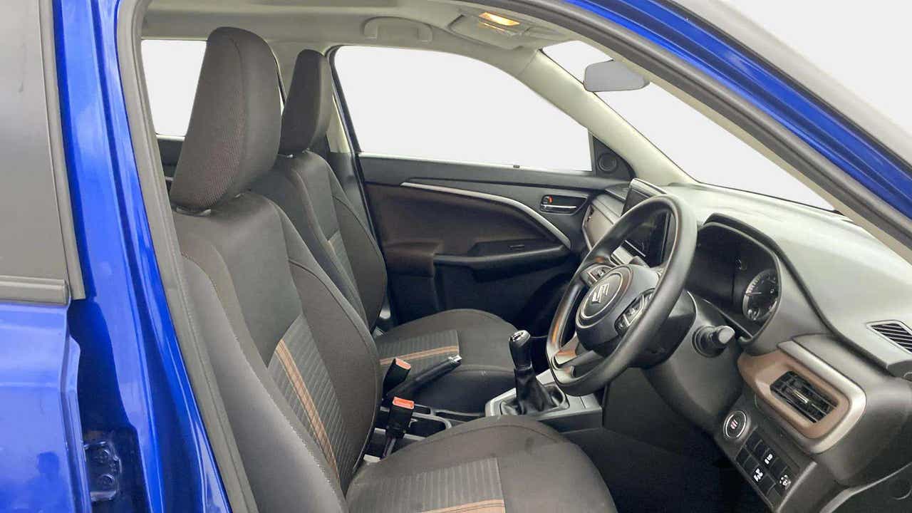 Front interior view of a Maruti Suzuki Brezza