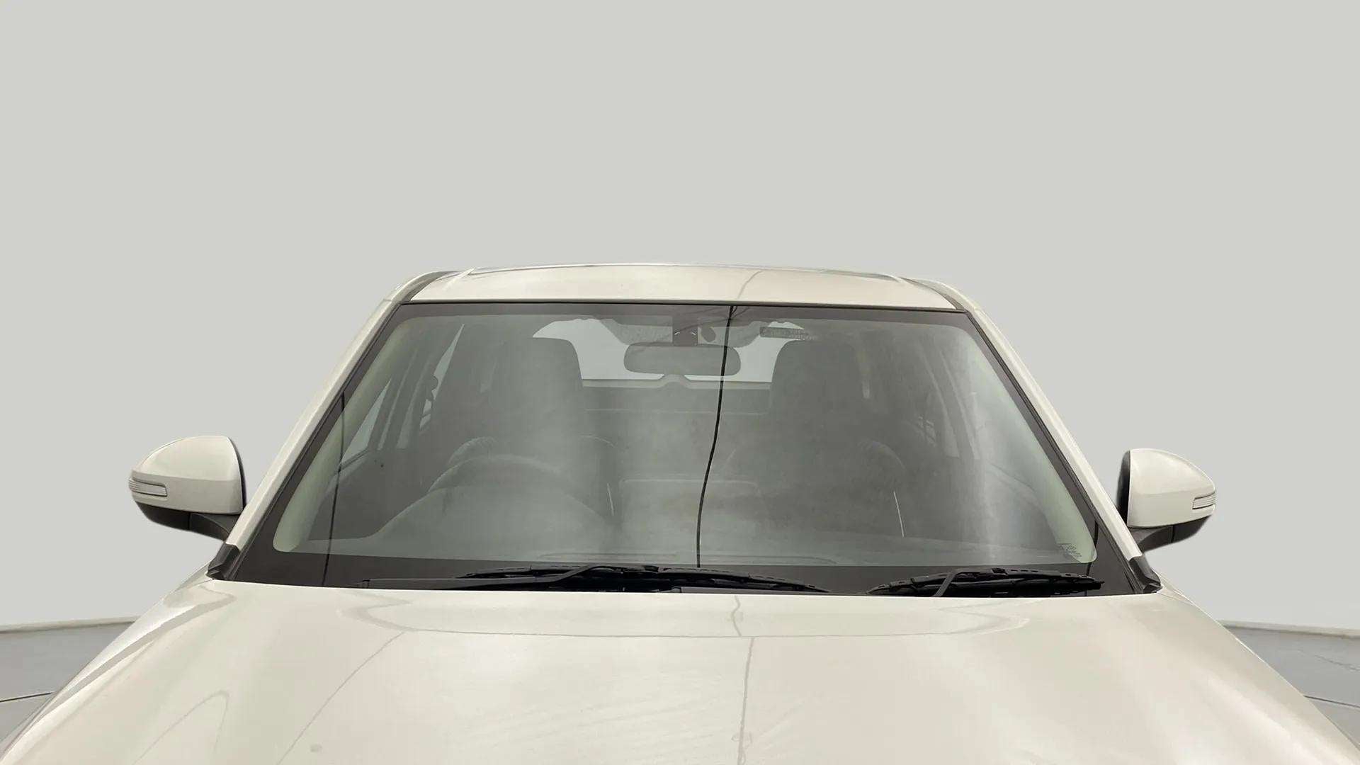 Front windshield view of a Maruti Suzuki Brezza