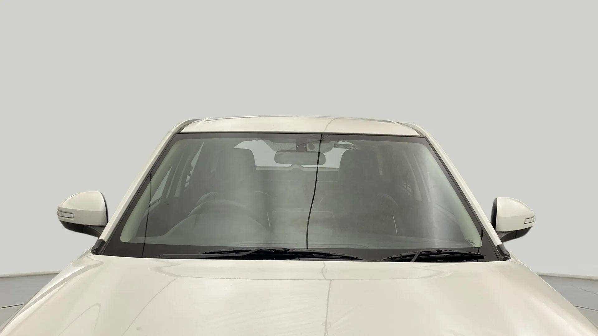 Front windshield view of a Maruti Suzuki Brezza