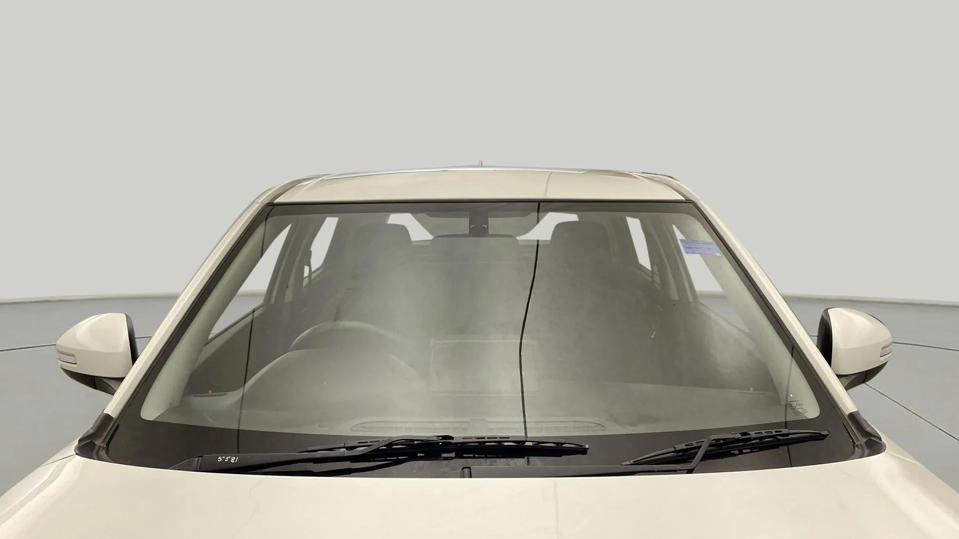 Front windshield view of a Maruti Suzuki Brezza