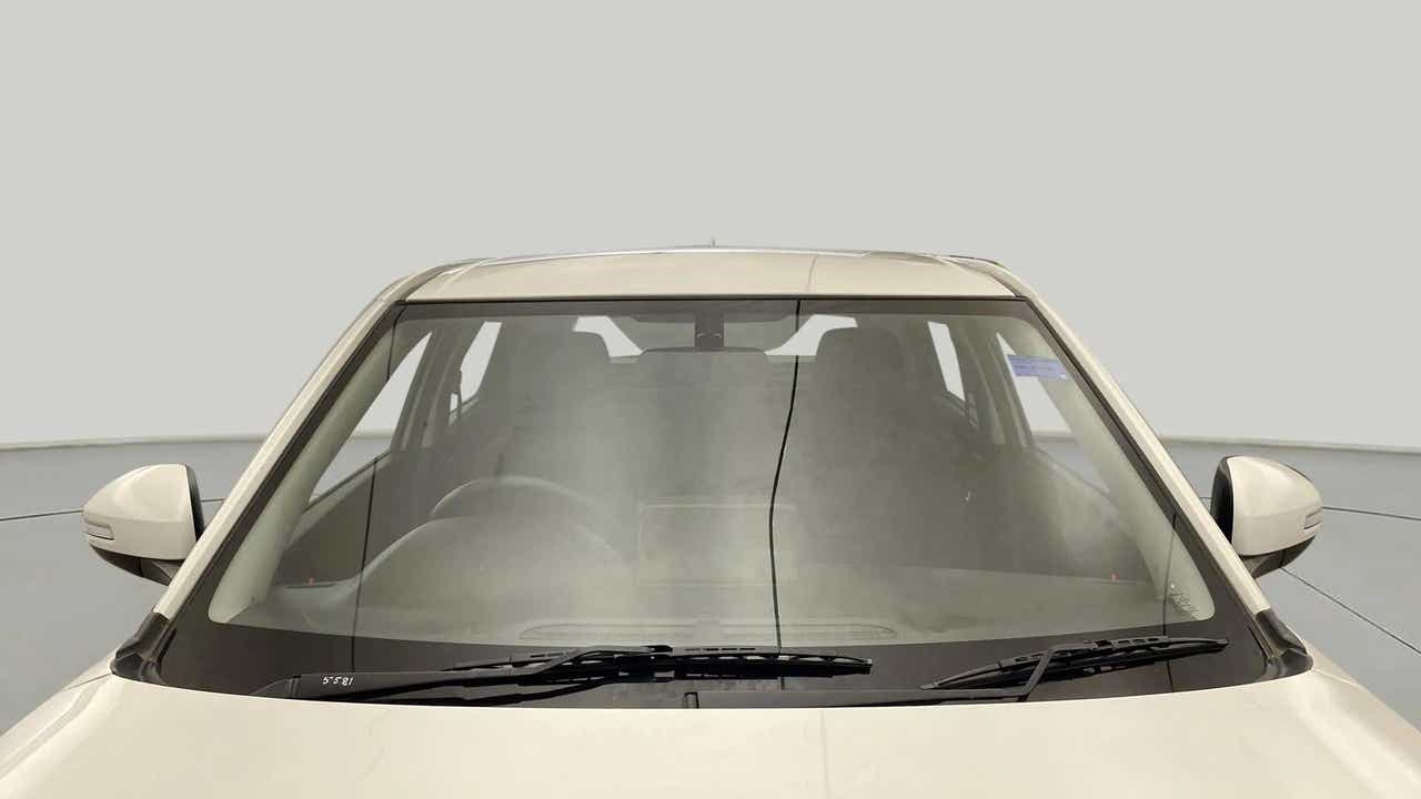 Front windshield view of a Maruti Suzuki Brezza