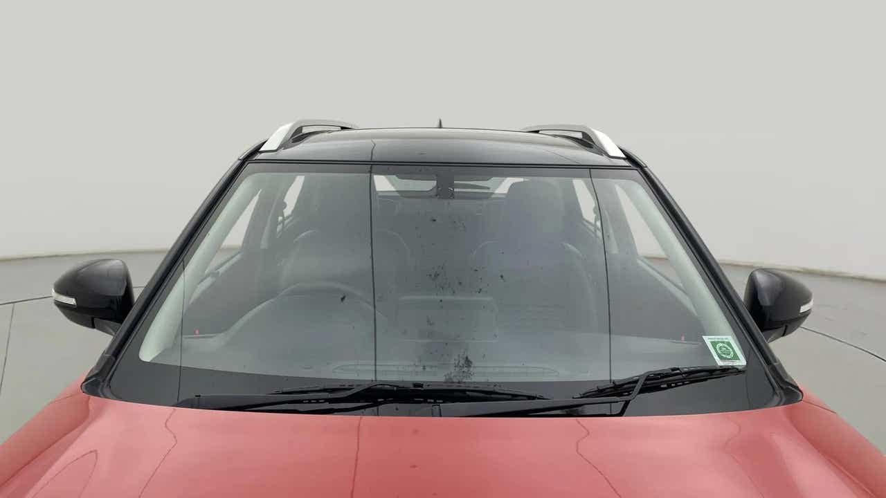 Front windshield view of a Maruti Suzuki Brezza