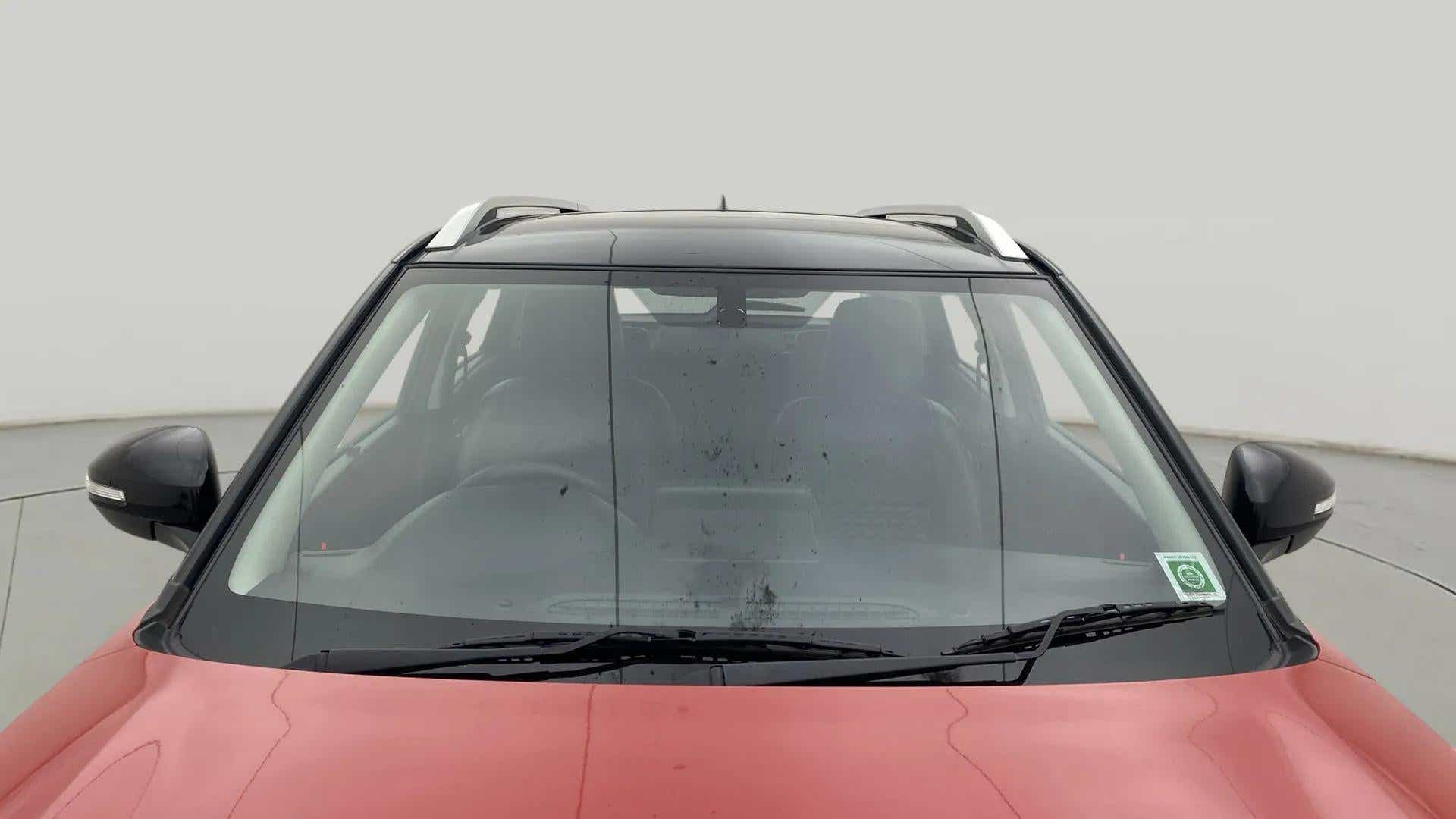 Front windshield view of a Maruti Suzuki Brezza