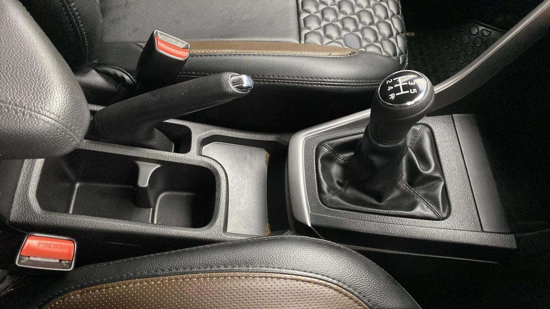 Center console and gear lever of a Maruti Suzuki Brezza