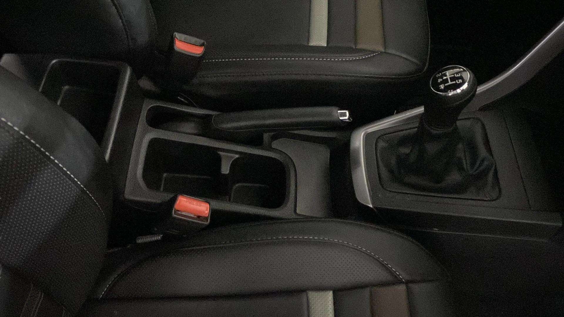 Center console and gear lever of a Maruti Suzuki Brezza