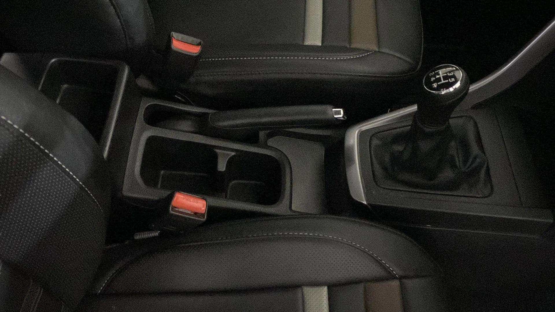 Center console and gear lever of a Maruti Suzuki Brezza