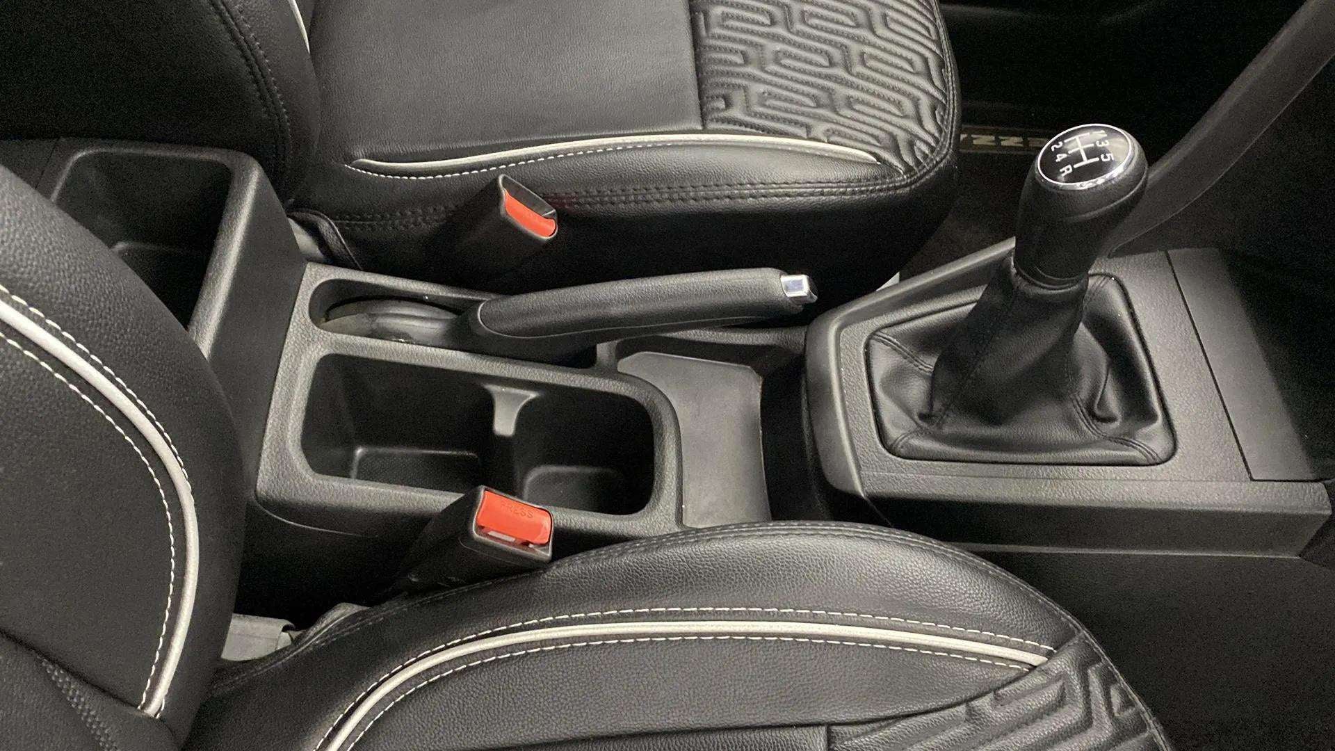 Center console and gear lever of a Maruti Suzuki Brezza