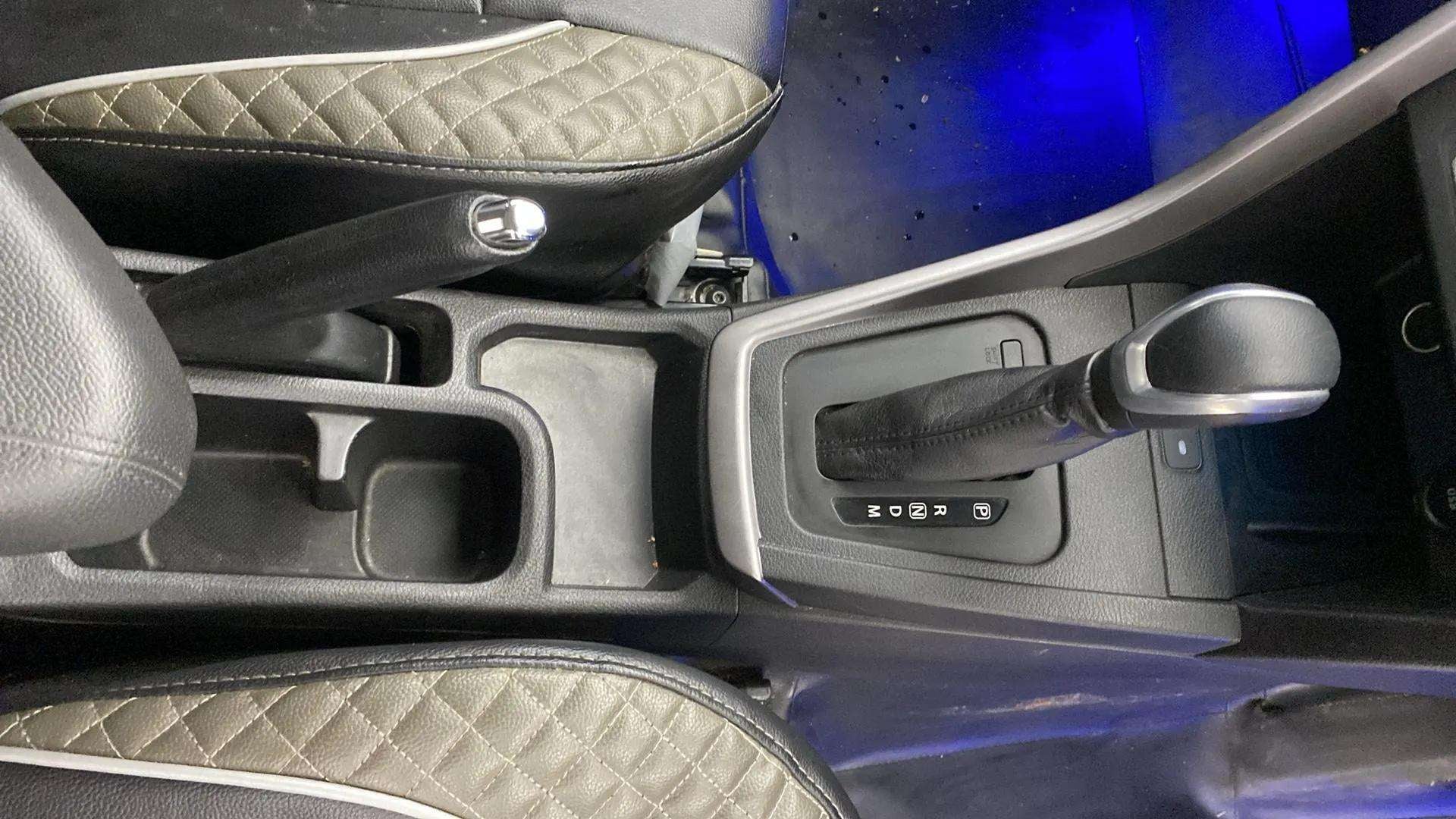 Center console view of a Maruti Suzuki Brezza