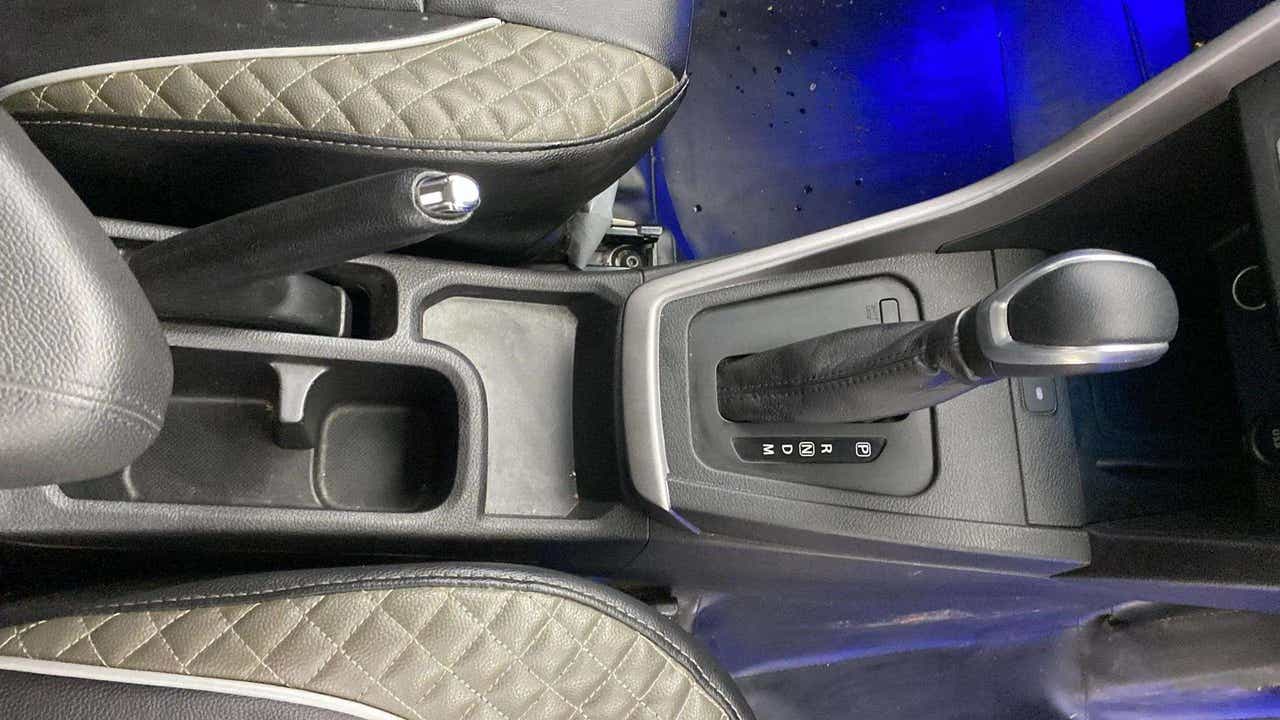 Center console view of a Maruti Suzuki Brezza