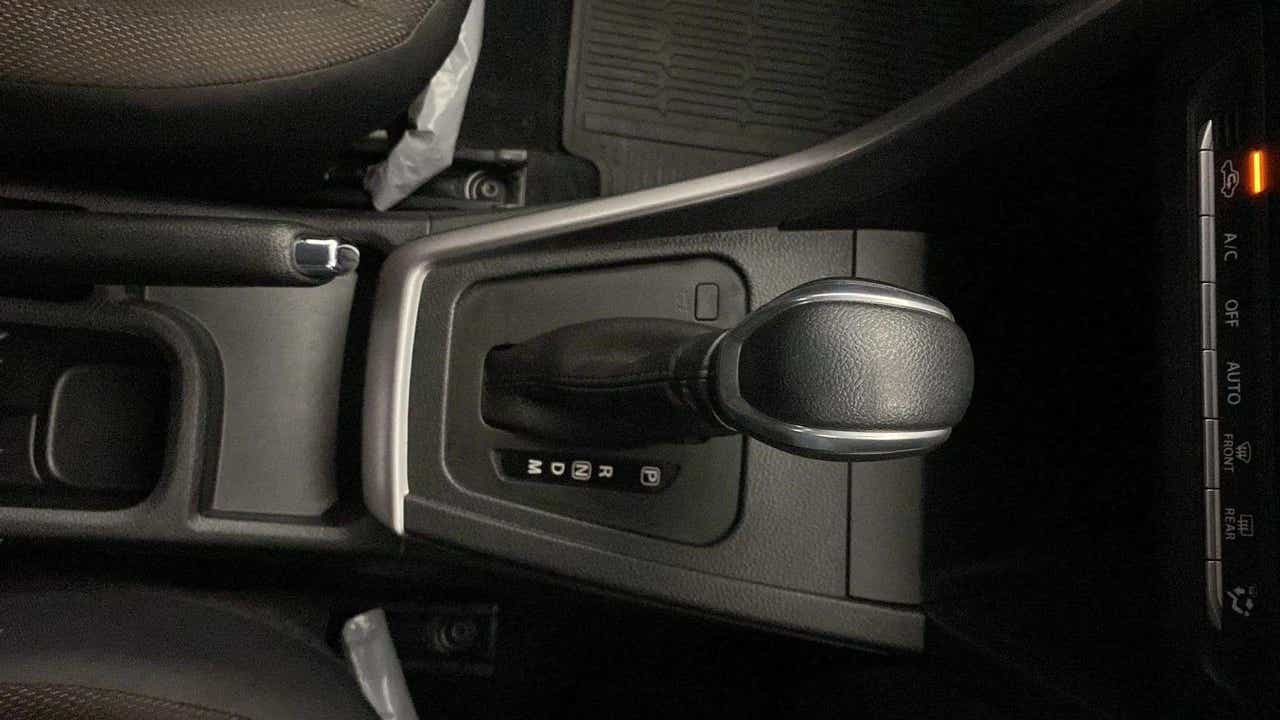 Gear lever console of a Maruti Suzuki Brezza