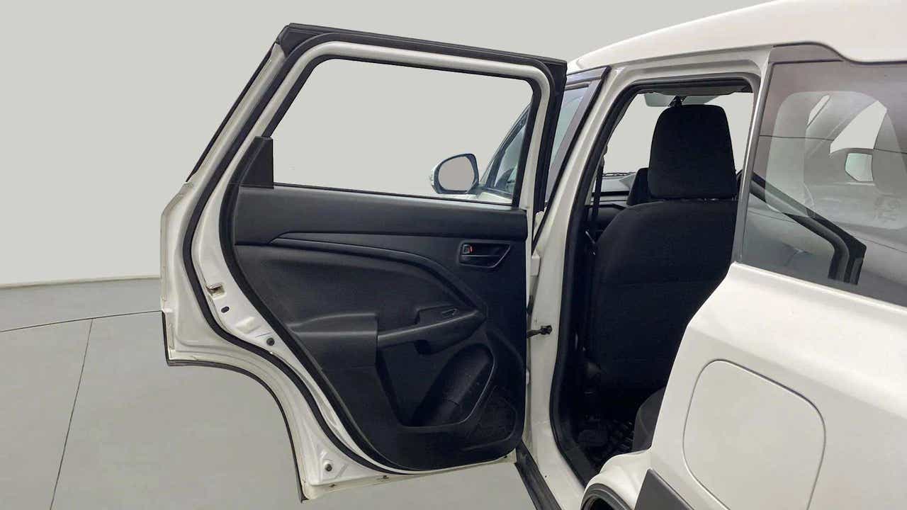 Rear door and interior view of a Maruti Suzuki Brezza