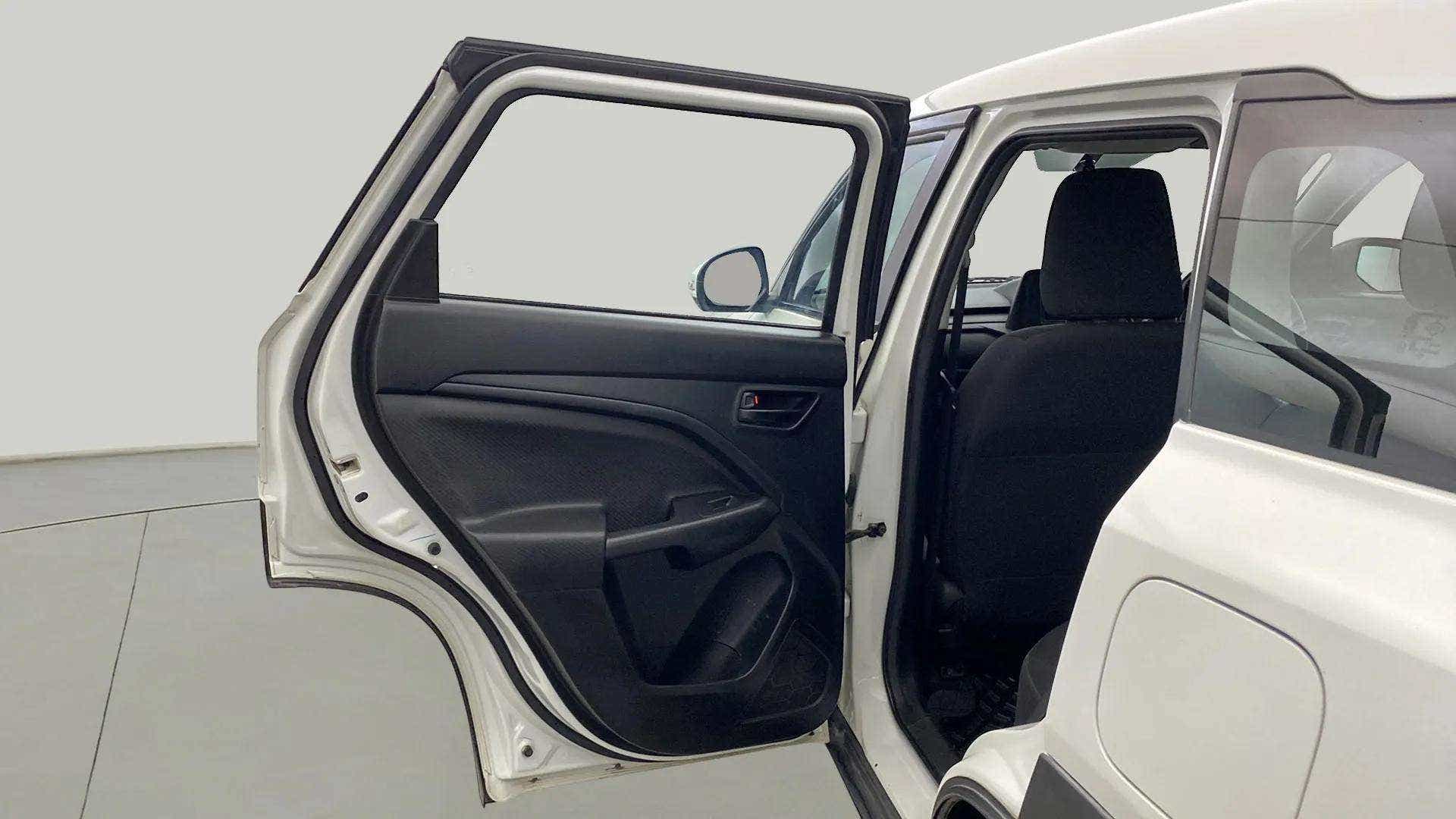 Rear door and interior view of a Maruti Suzuki Brezza