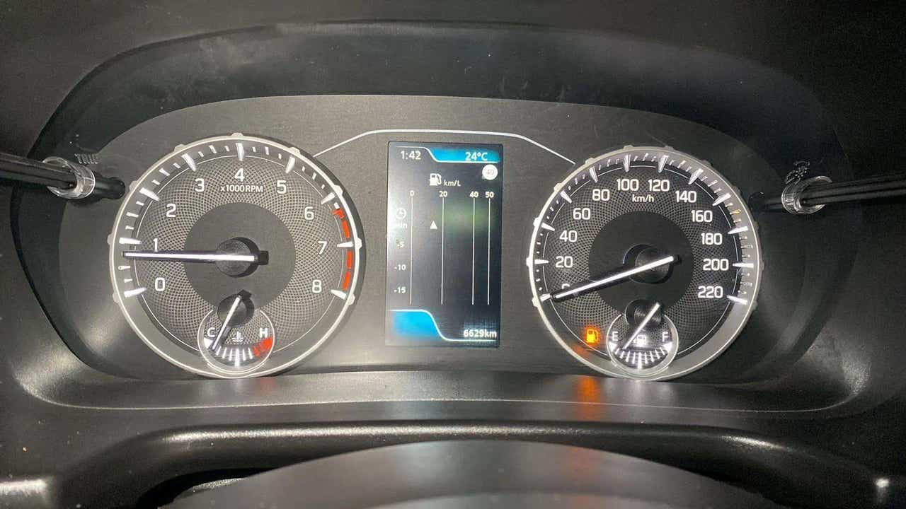 Instrument cluster of a Maruti Suzuki Brezza