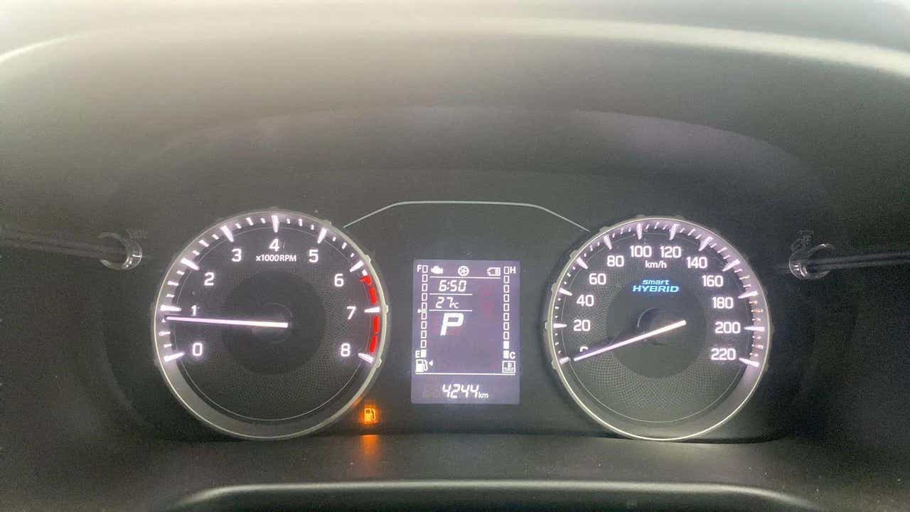 Instrument cluster of a Maruti Suzuki Brezza