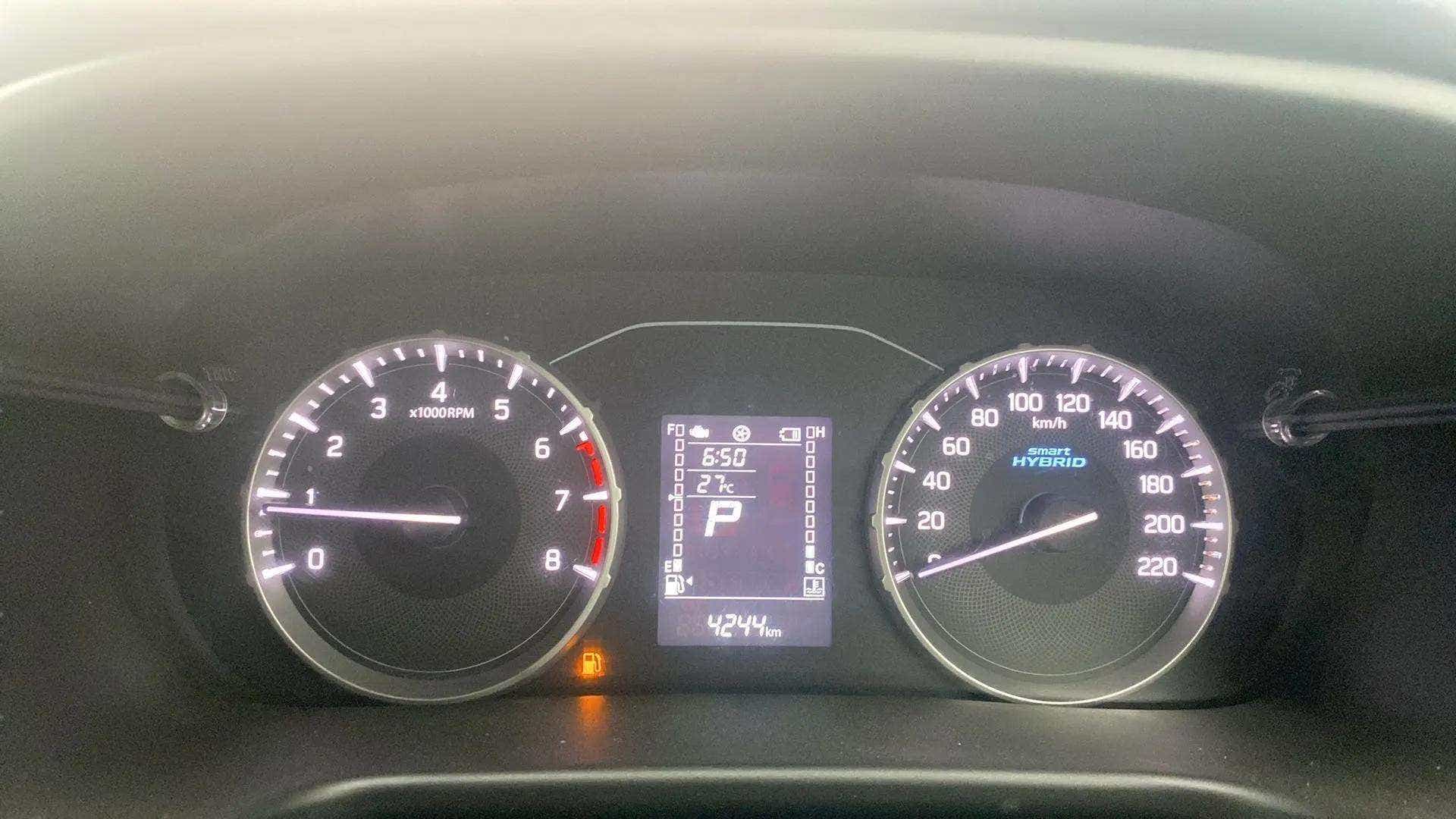 Instrument cluster of a Maruti Suzuki Brezza