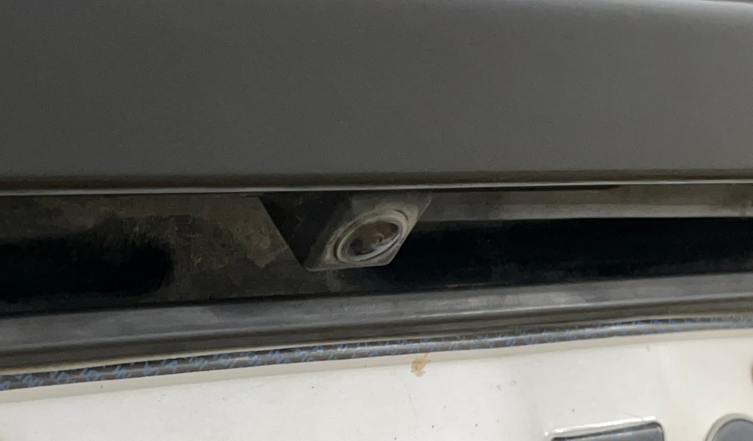 Rear view camera close-up of a Maruti Suzuki Brezza