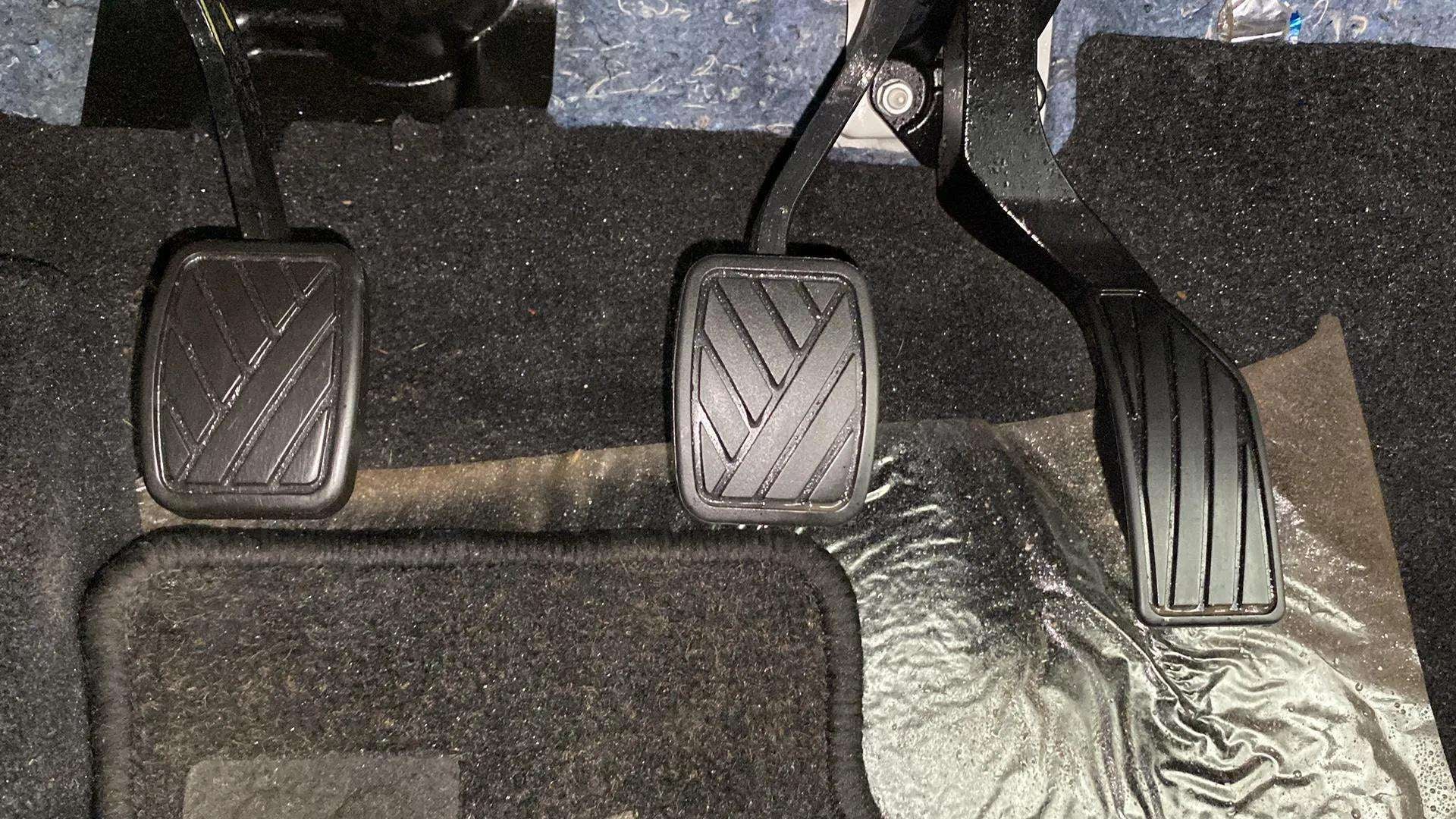 Foot pedals of a Maruti Suzuki Brezza