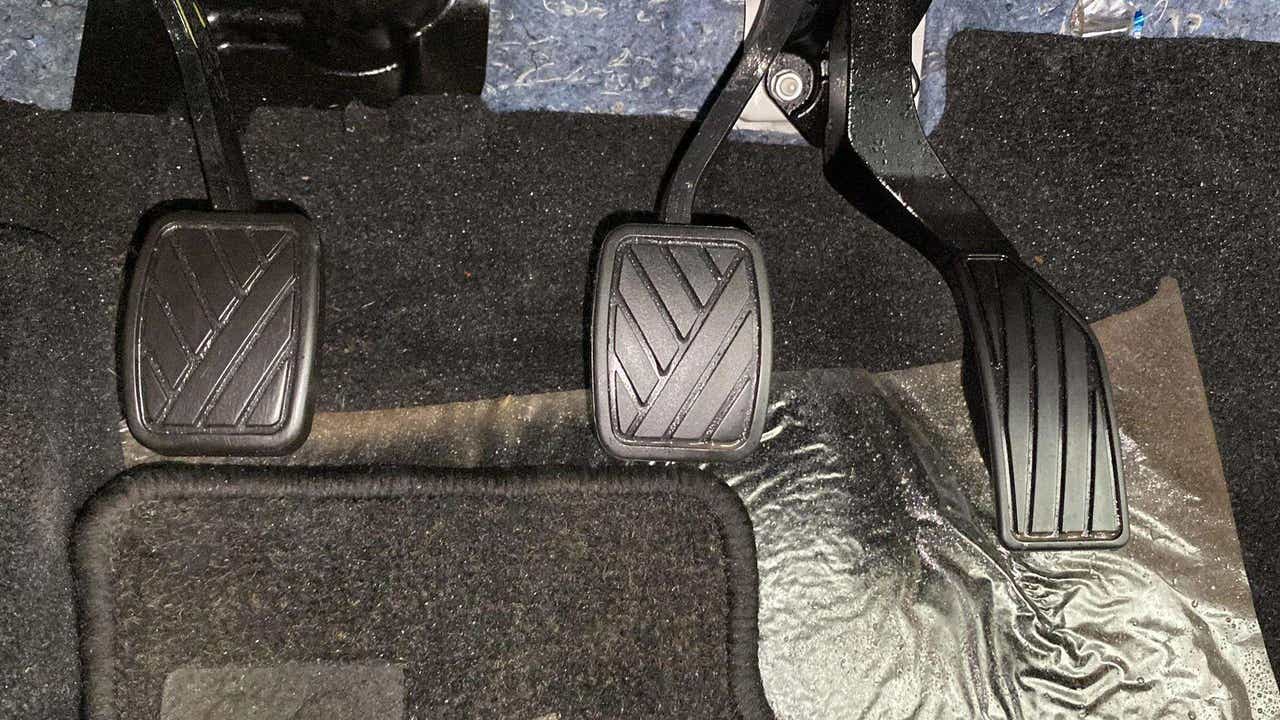 Foot pedals of a Maruti Suzuki Brezza