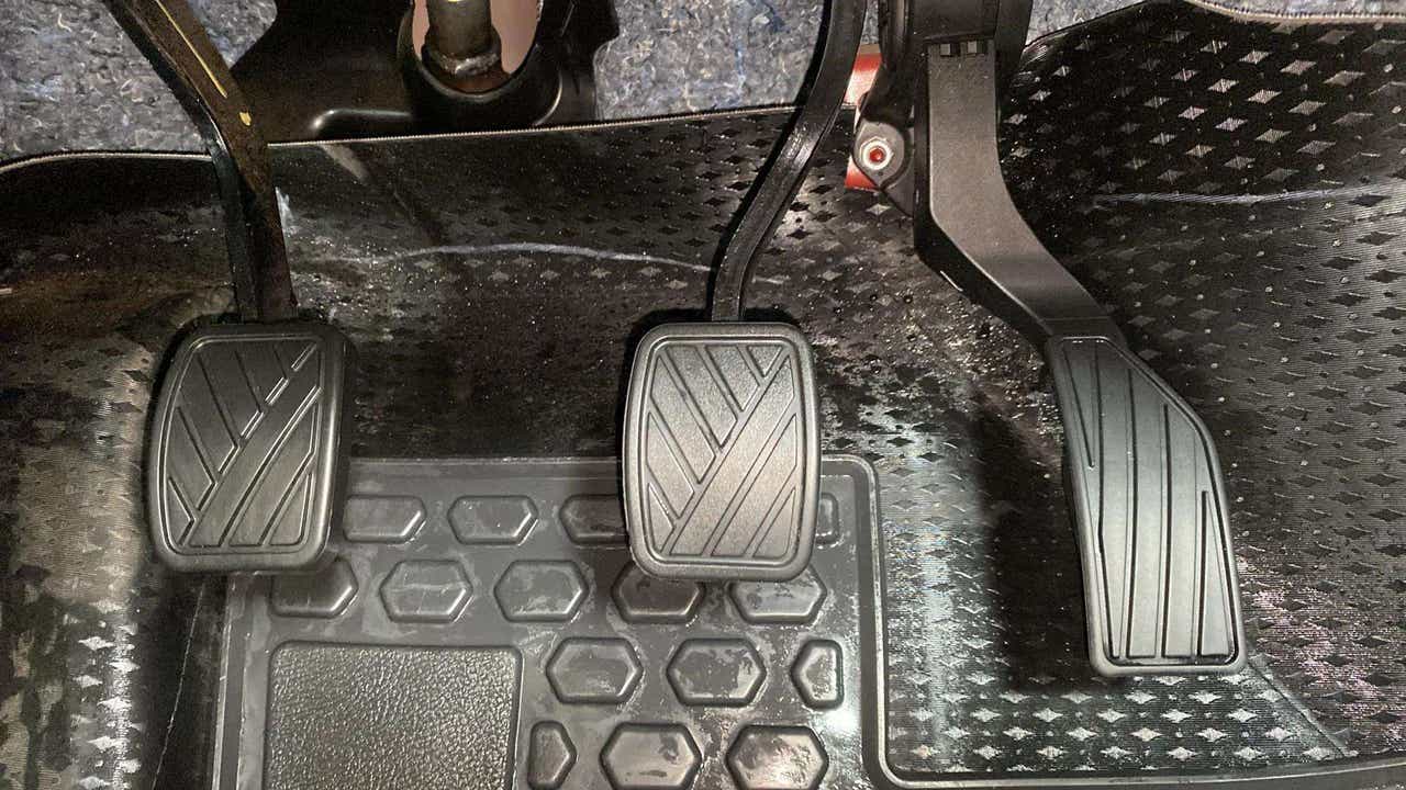 Foot pedals of a Maruti Suzuki Brezza