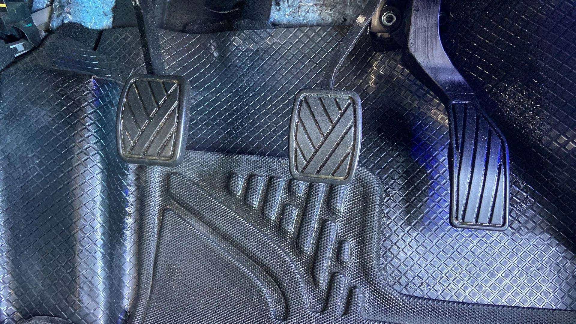 Close-up of pedals of a Maruti Suzuki Brezza