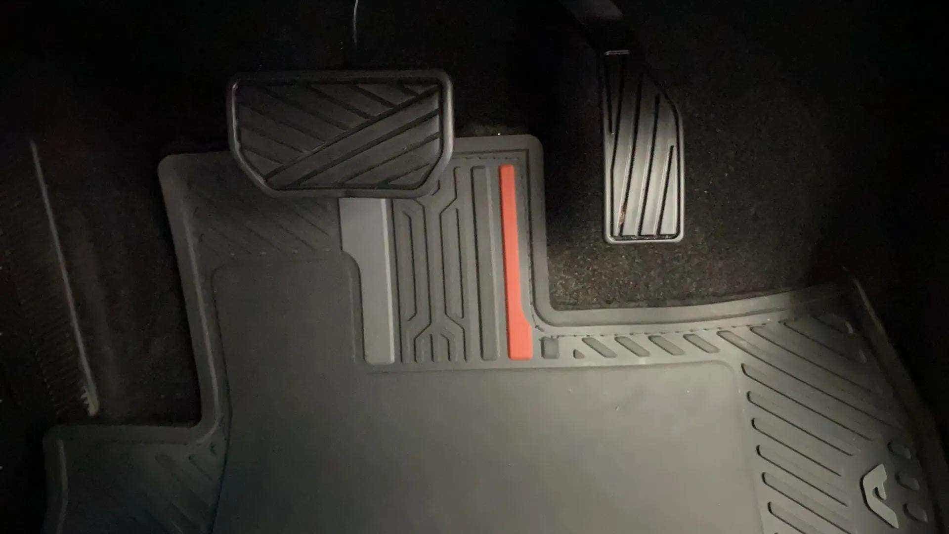 Footwell view of a Maruti Suzuki Brezza