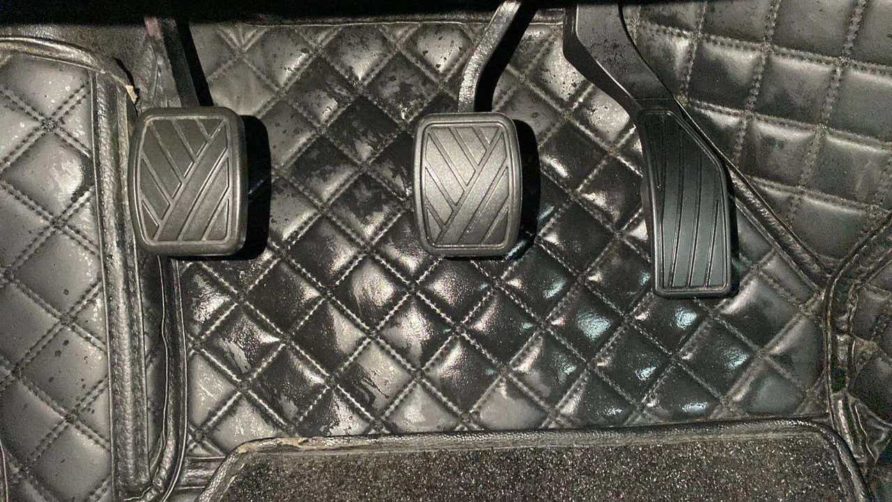 Foot pedal area of a Maruti Suzuki Brezza