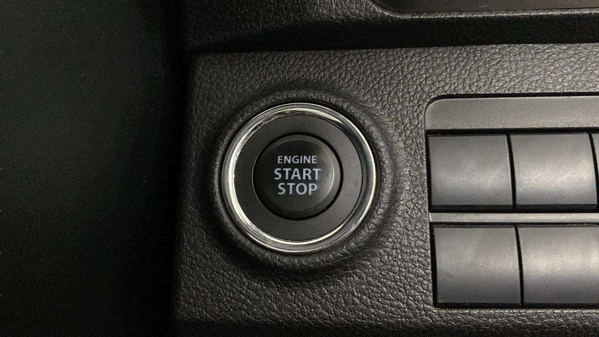 Engine start stop button of a Maruti Suzuki Brezza