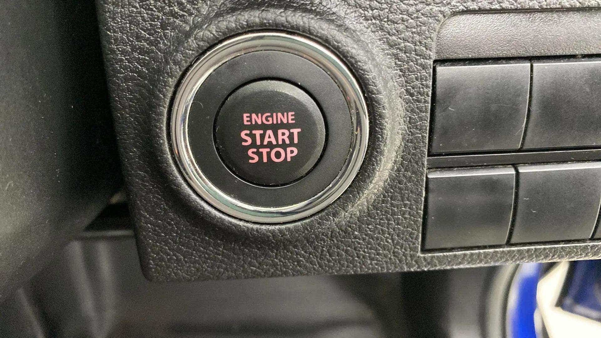 Engine start stop button of a Maruti Suzuki Brezza