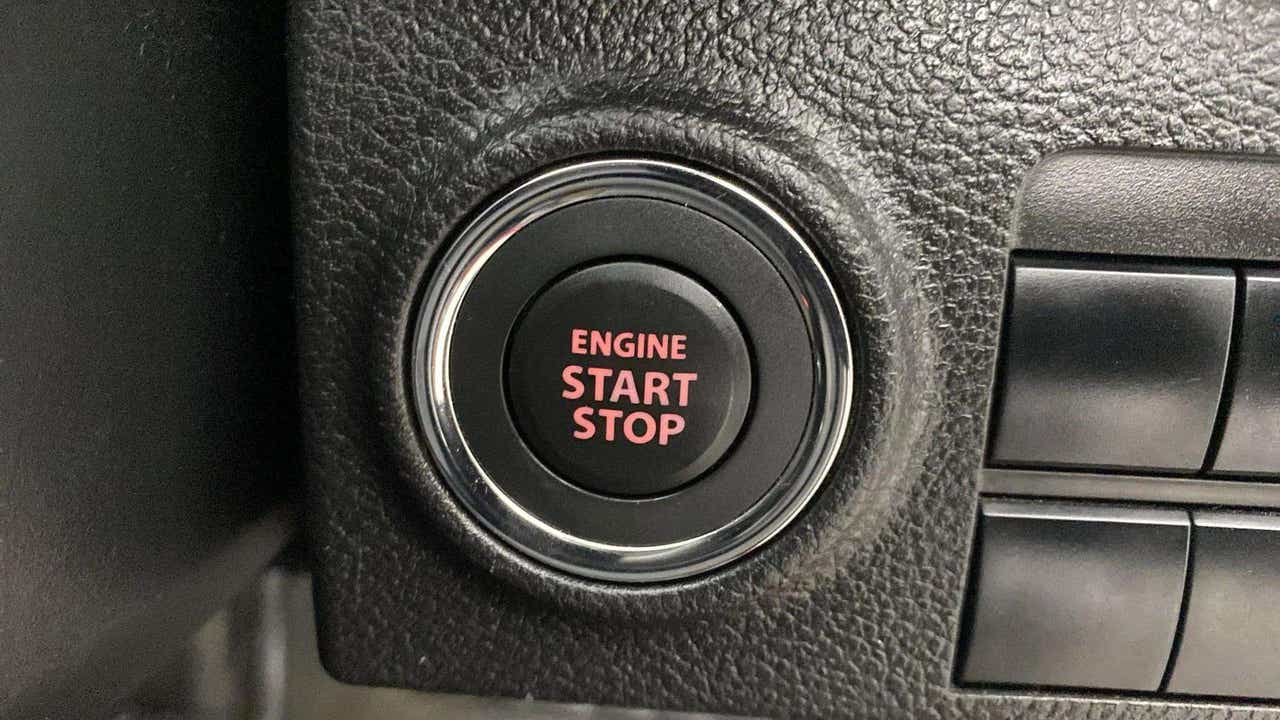 Engine start stop button of a Maruti Suzuki Brezza