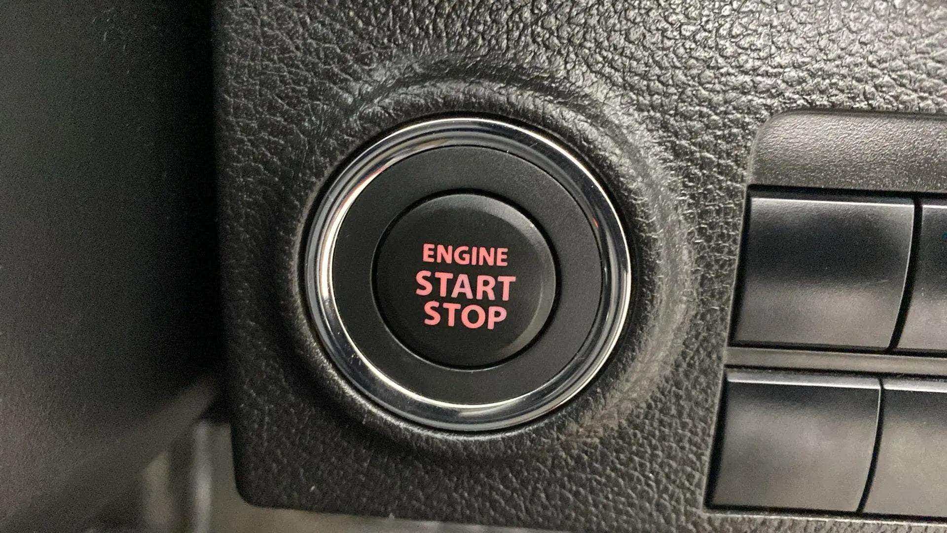 Engine start stop button of a Maruti Suzuki Brezza
