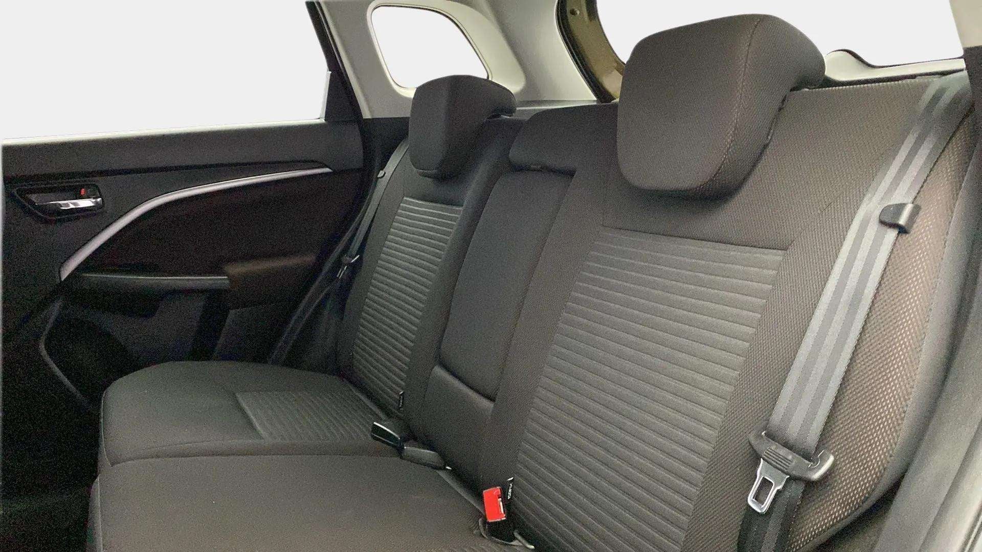 Rear seat view of a Maruti Suzuki Brezza