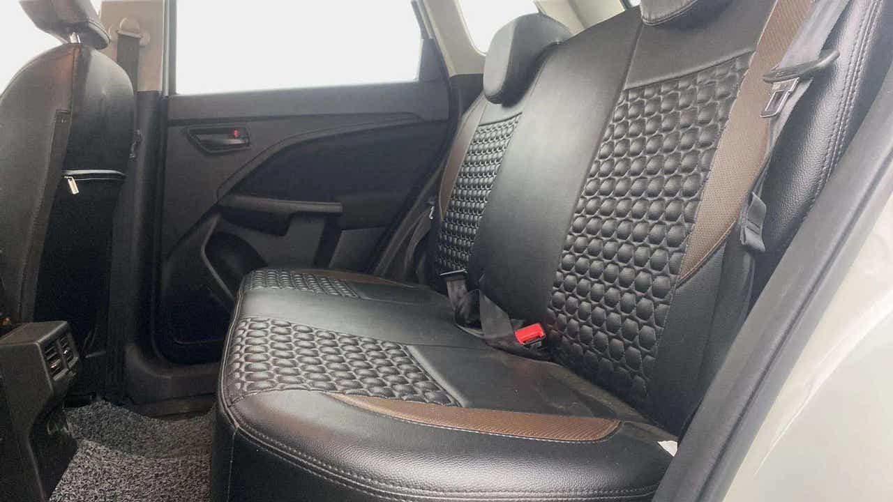 Rear seat view of a Maruti Suzuki Brezza